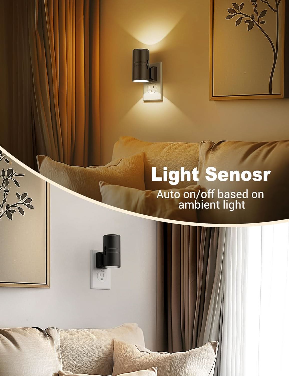 TwilightGlow LED Nachtlicht – Dimmbar & Automatisch für stilvolle Beleuchtung-4