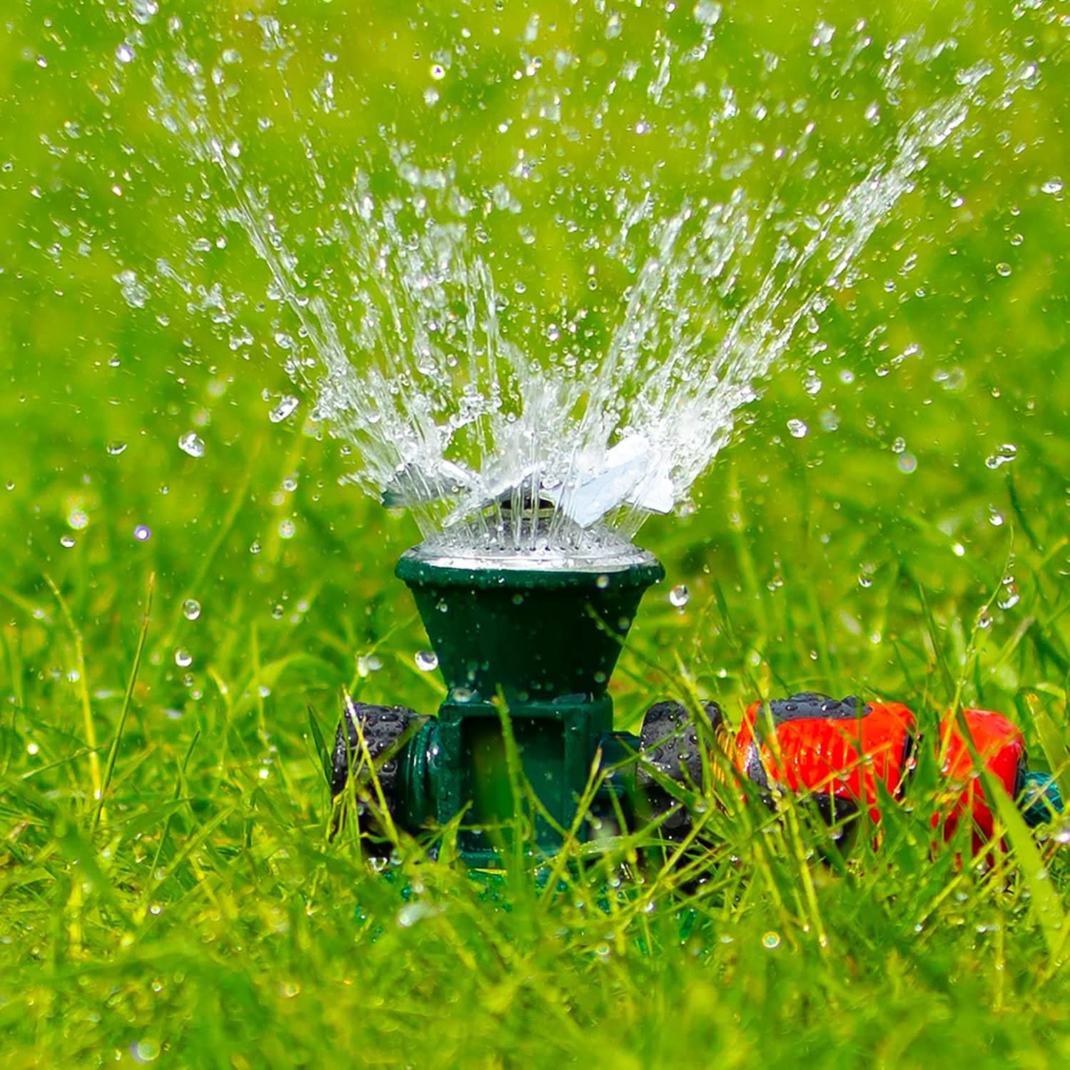 HydroSpin 360 Rasensprenger – Metall – 360° Garten-1