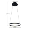 Arcchio LED hanglamp Albiona, zwart, 1 ring, Ø 40 cm