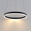 Arcchio LED hanglamp Albiona, zwart, 1 ring, Ø 40 cm
