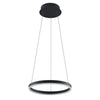 Arcchio LED hanglamp Albiona, zwart, 1 ring, Ø 40 cm
