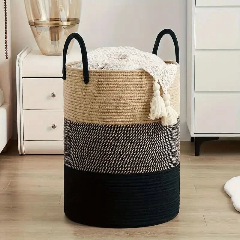 Gewebekorb - Robuste Wäscheaufbewahrung Aus Geflochtenem Seil