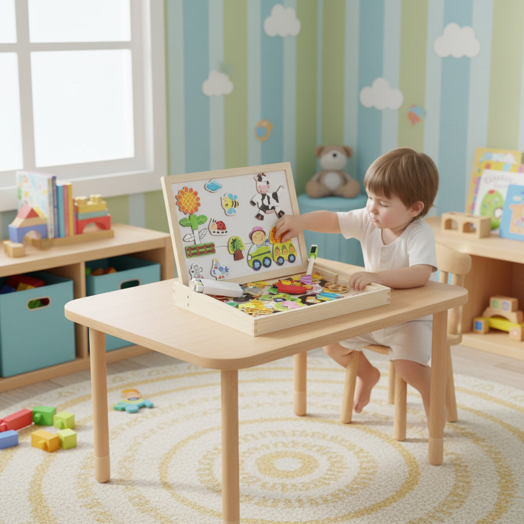MagniDraw Duo – Magnettafel & Kreidetafel – Kreatives Lernspiel für Kinder