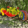 Hängende Pflanzenschale – Bunte Hühner Design Gartendeko-4