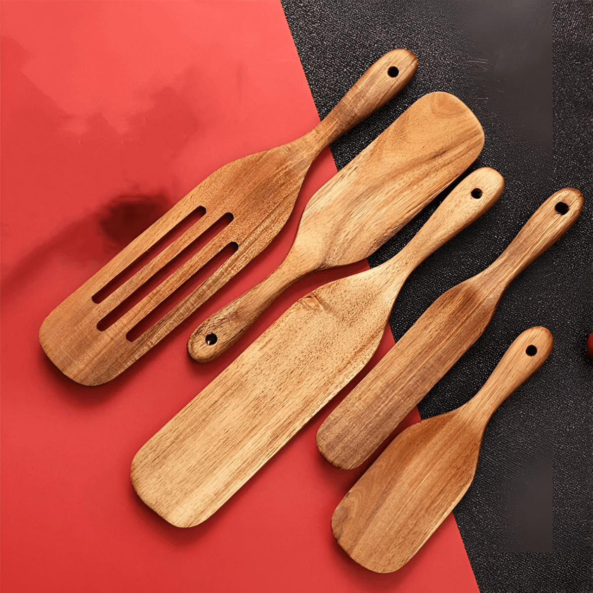 WoodEase Teakholz Küchen Set – Nachhaltig & Langlebig für jede Zubereitung-2