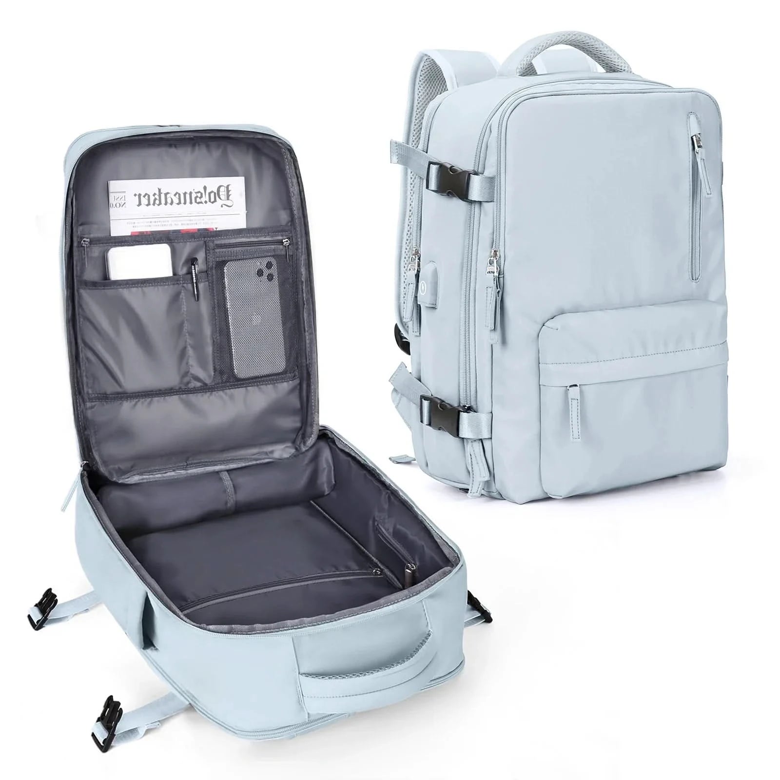 Reise & Tages Rucksack – Handgepäck-Rucksack Für Flüge, Schule & Arbeit – Kompakt & Wasserabweisend