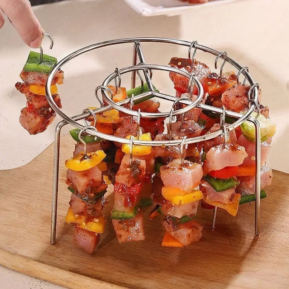 AIRSKEWER – Edelstahl Grill für Luftfritteuse mit Spießhalter 2