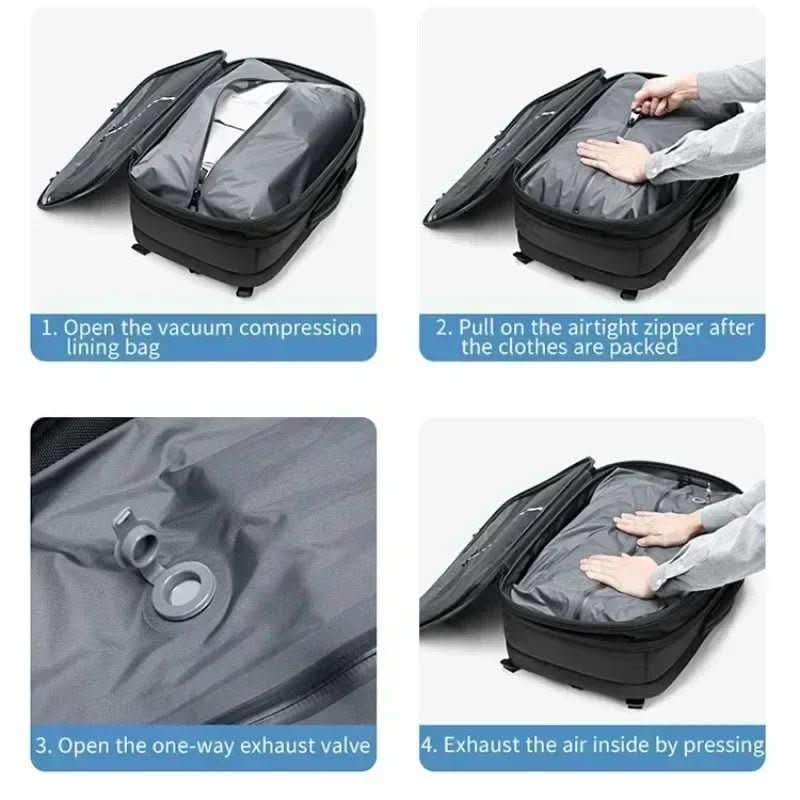 Luftpfad Rucksack – Komprimierbarer Reiserucksack mit Laptopfach