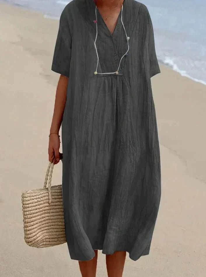 ARIA KLEID – Sommerkleid Aus Baumwoll-Leinen Für Ultimativen Komfort