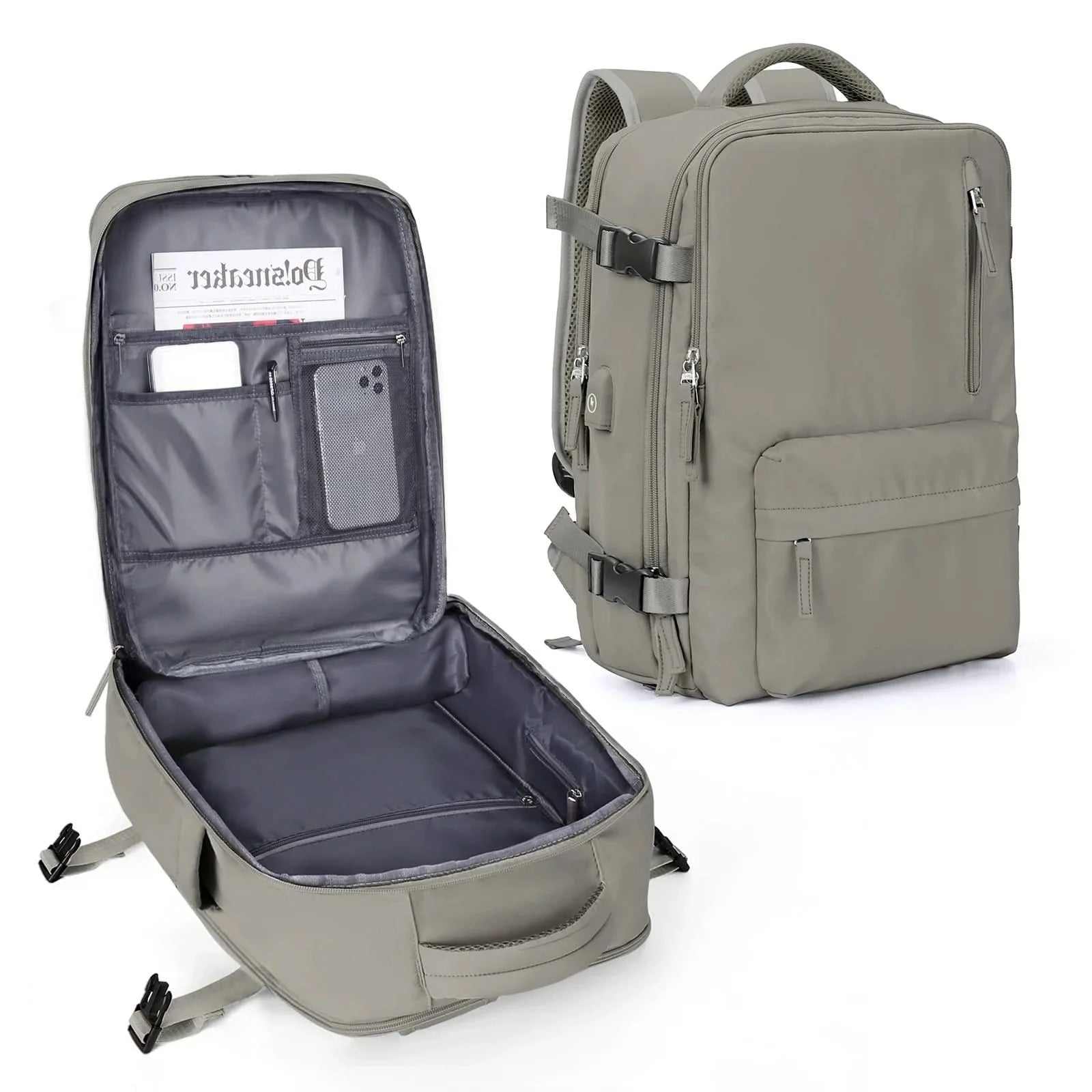 Reise & Tages Rucksack – Handgepäck-Rucksack Für Flüge, Schule & Arbeit – Kompakt & Wasserabweisend