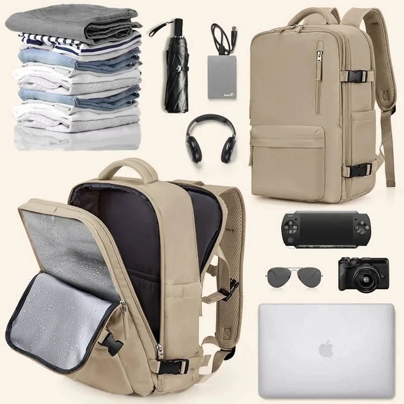 Reise & Tages Rucksack – Handgepäck-Rucksack Für Flüge, Schule & Arbeit – Kompakt & Wasserabweisend