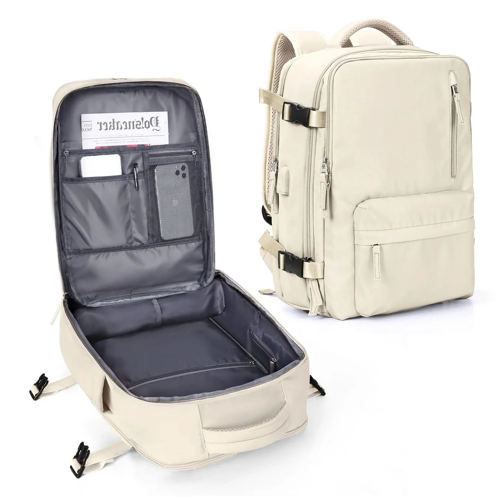 Reise & Tages Rucksack – Handgepäck-Rucksack Für Flüge, Schule & Arbeit – Kompakt & Wasserabweisend