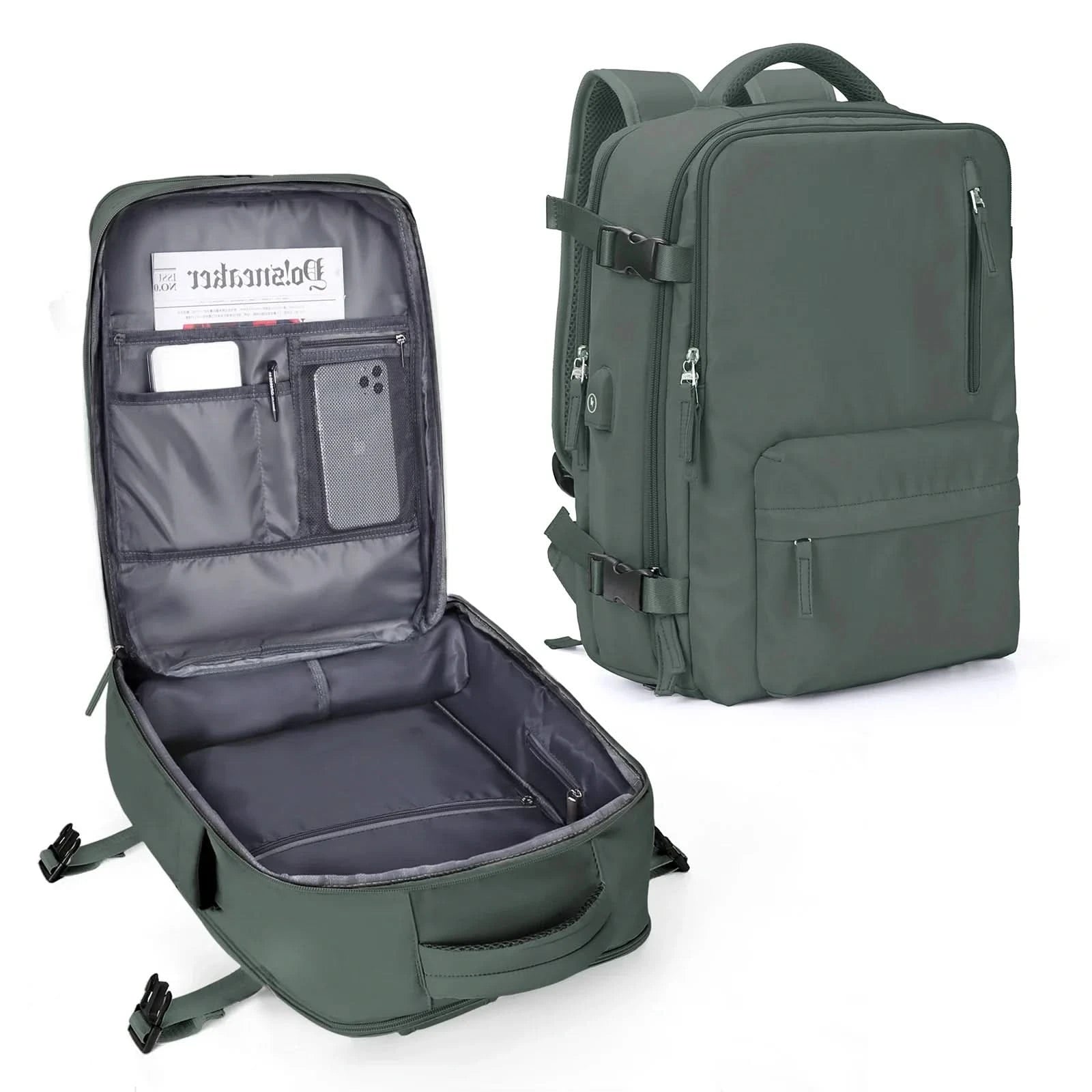 Reise & Tages Rucksack – Handgepäck-Rucksack Für Flüge, Schule & Arbeit – Kompakt & Wasserabweisend