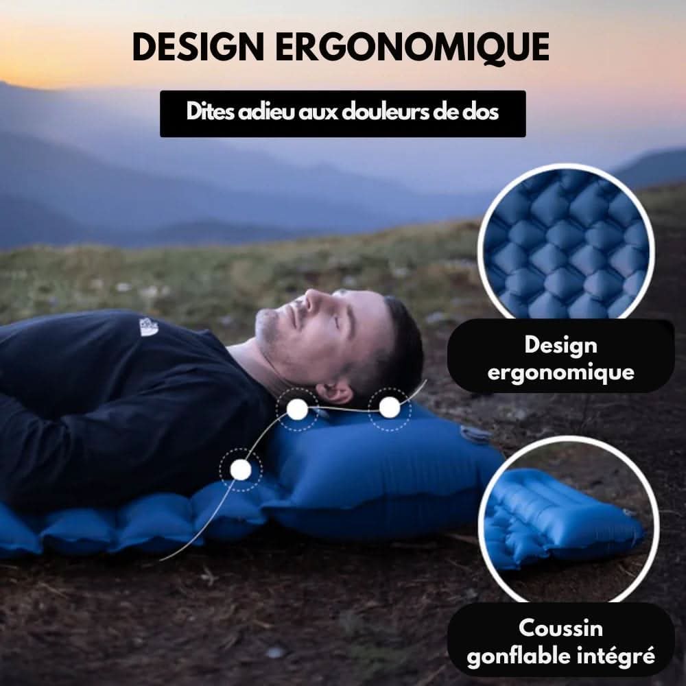 AirTrek Mat – Aufblasbare Campingmatratze Mit Fußpumpe Und Ergonomischem Komfort