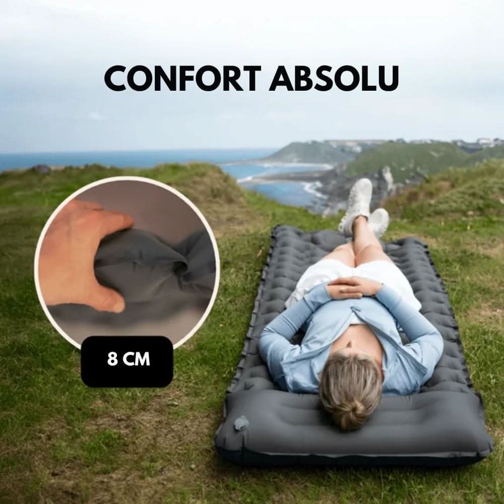 AirTrek Mat – Aufblasbare Campingmatratze Mit Fußpumpe Und Ergonomischem Komfort