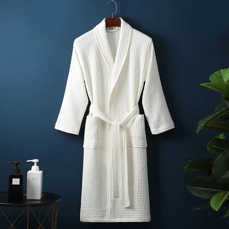 Luftgewebe Bademantel – Leichter Unisex Bademantel Mit Waffelstruktur