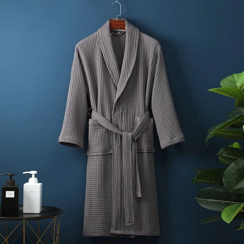 Luftgewebe Bademantel – Leichter Unisex Bademantel Mit Waffelstruktur