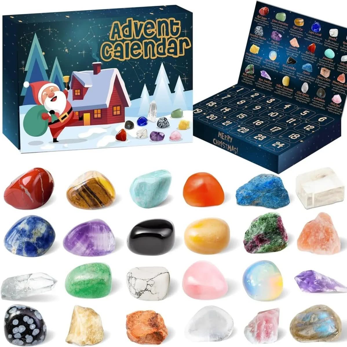 KristallCharme Adventskalender 2025 – 24 Funkelnde Naturkristalle Für Den Weihnachts-Zähler