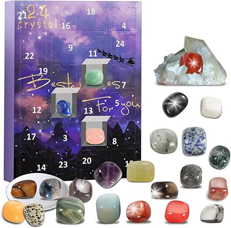 KristallCharme Adventskalender 2025 – 24 Funkelnde Naturkristalle Für Den Weihnachts-Zähler