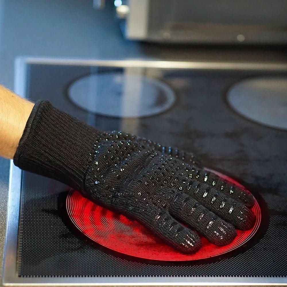 Hitzegriff Handschuhe – Extrem Hitzebeständige Grill-Handschuhe für Sicheres Grillen
