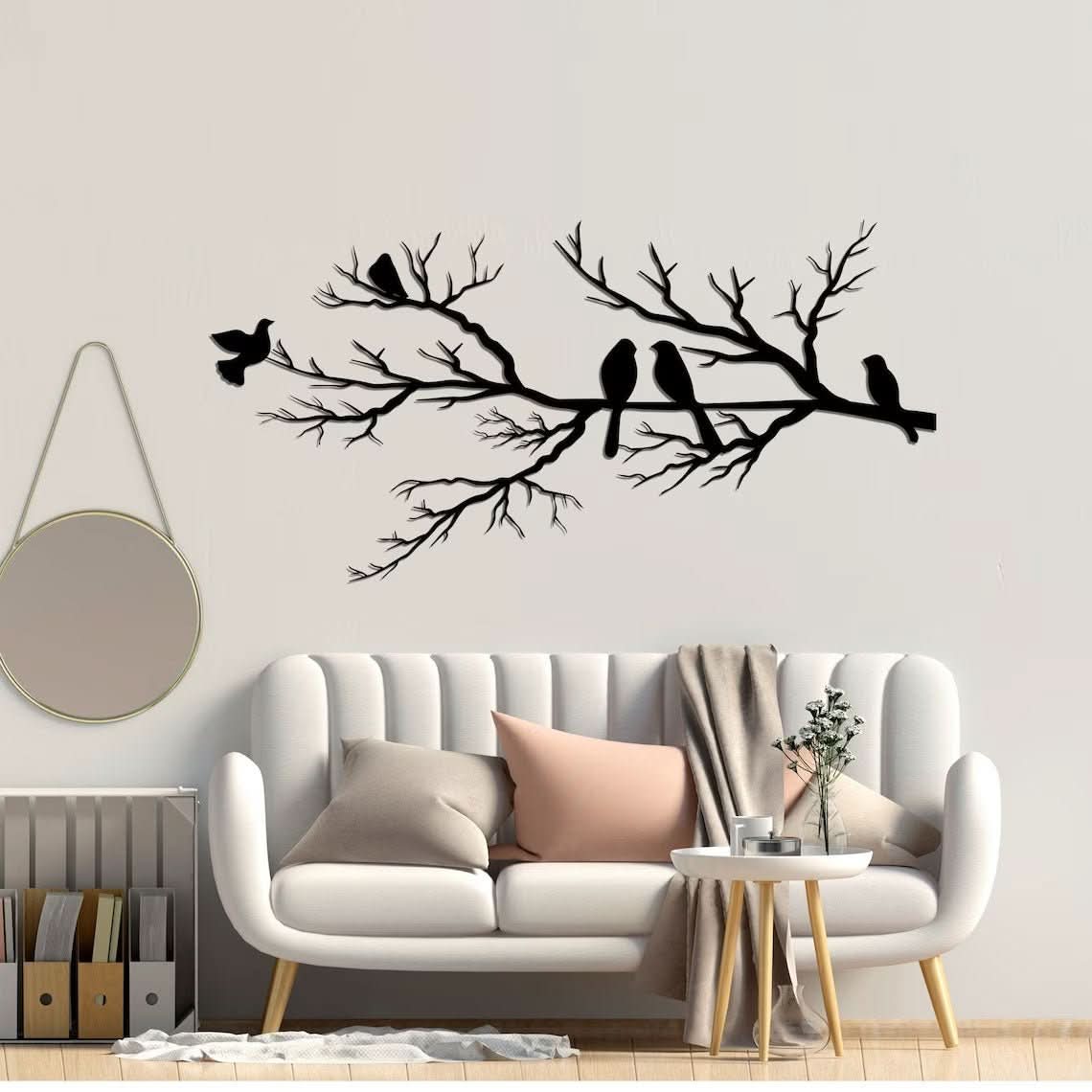 BIRDWING Kunst – Metall Wanddeko mit Vögeln für Elegantes Wohnen