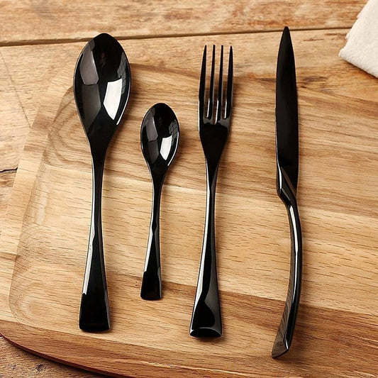 BLACKLUXE – Modernes schwarzes Edelstahlbesteck für stilvolles Essen 0