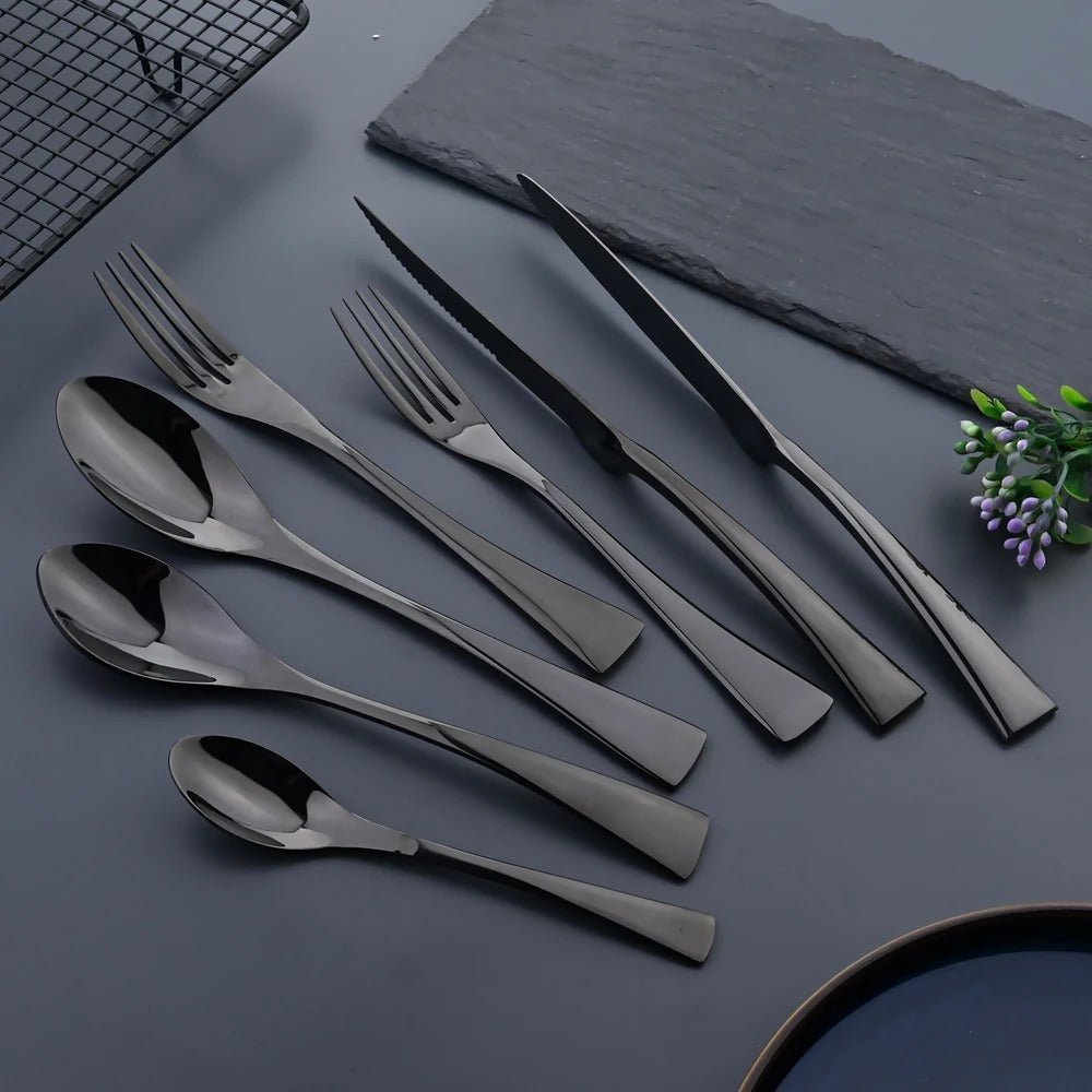 BLACKLUXE – Modernes schwarzes Edelstahlbesteck für stilvolles Essen 5