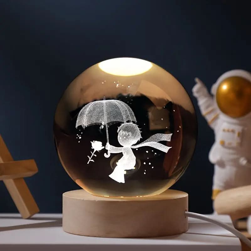 QOLA Kristallkugellampe Magische Beleuchtung Für Eleganz Und Atmosphäre