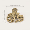 BrassWave - Kunstvolle Oktopus-Skulptur aus Messing für stilvolle Dekoration 7