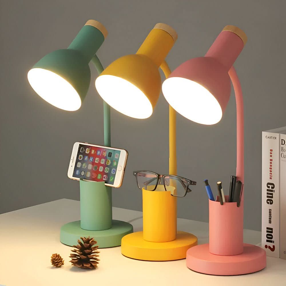 Strahlwächter – Lichtdiode Tischlampe mit Stifthalter für Ordnung & Stil