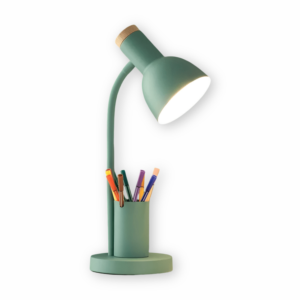 Strahlwächter – Lichtdiode Tischlampe mit Stifthalter für Ordnung & Stil