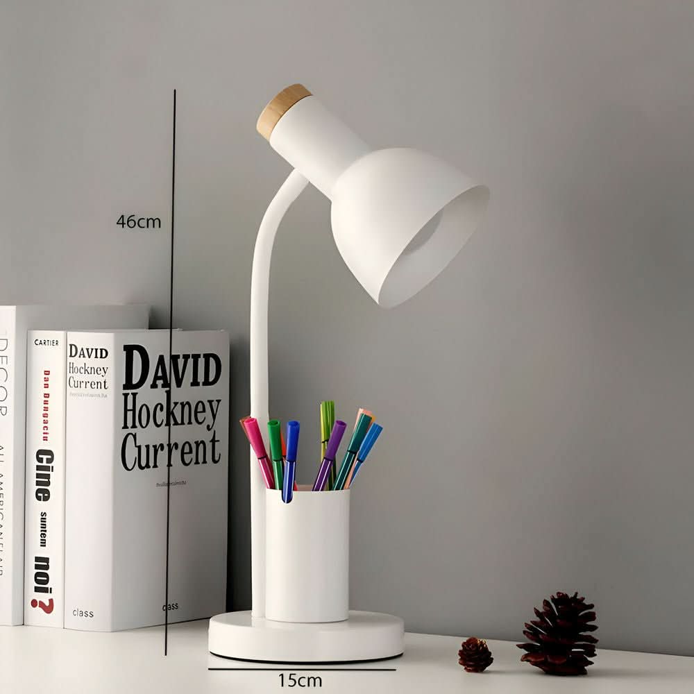 Strahlwächter – Lichtdiode Tischlampe mit Stifthalter für Ordnung & Stil