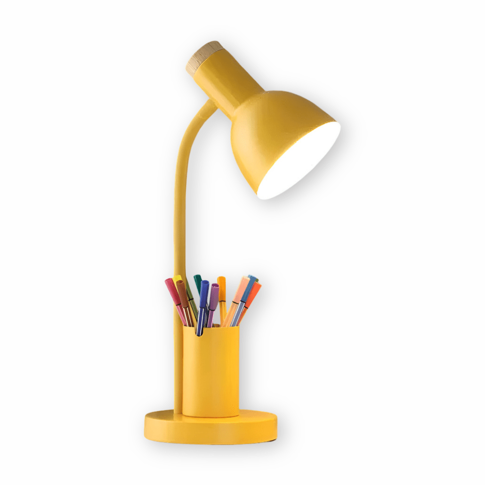 Strahlwächter – Lichtdiode Tischlampe mit Stifthalter für Ordnung & Stil