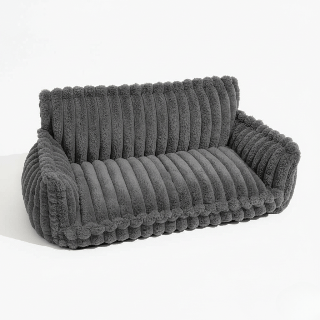 CANILUX – Orthopädisches Hundebett mit erhöhter Kopfstütze & weichem Kissen 5