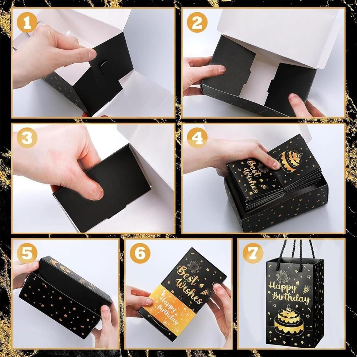 Herzglanz Überraschungsbox | Pop-Up Erinnerungsbox | Kreative Geschenkidee | Für Geburtstag, Jahrestag & Hochzeit