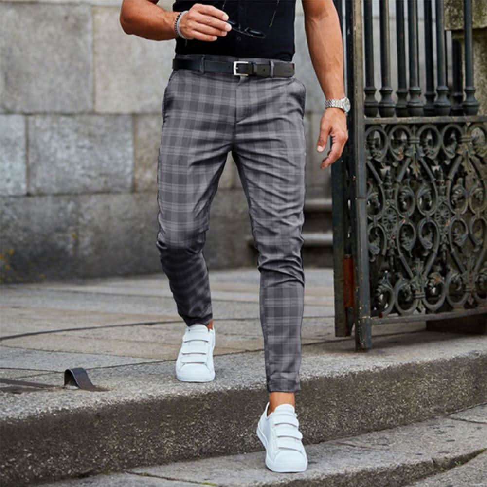 Chris Lässig – Herren Chinohose Mit Karomuster Für Stilvolle Alltagslooks
