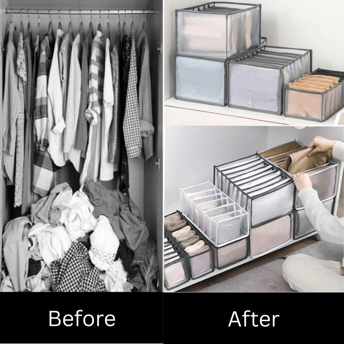 FOLDINA – Schrank-Organisator-Set Für Elegante Und Ordentliche Aufbewahrung