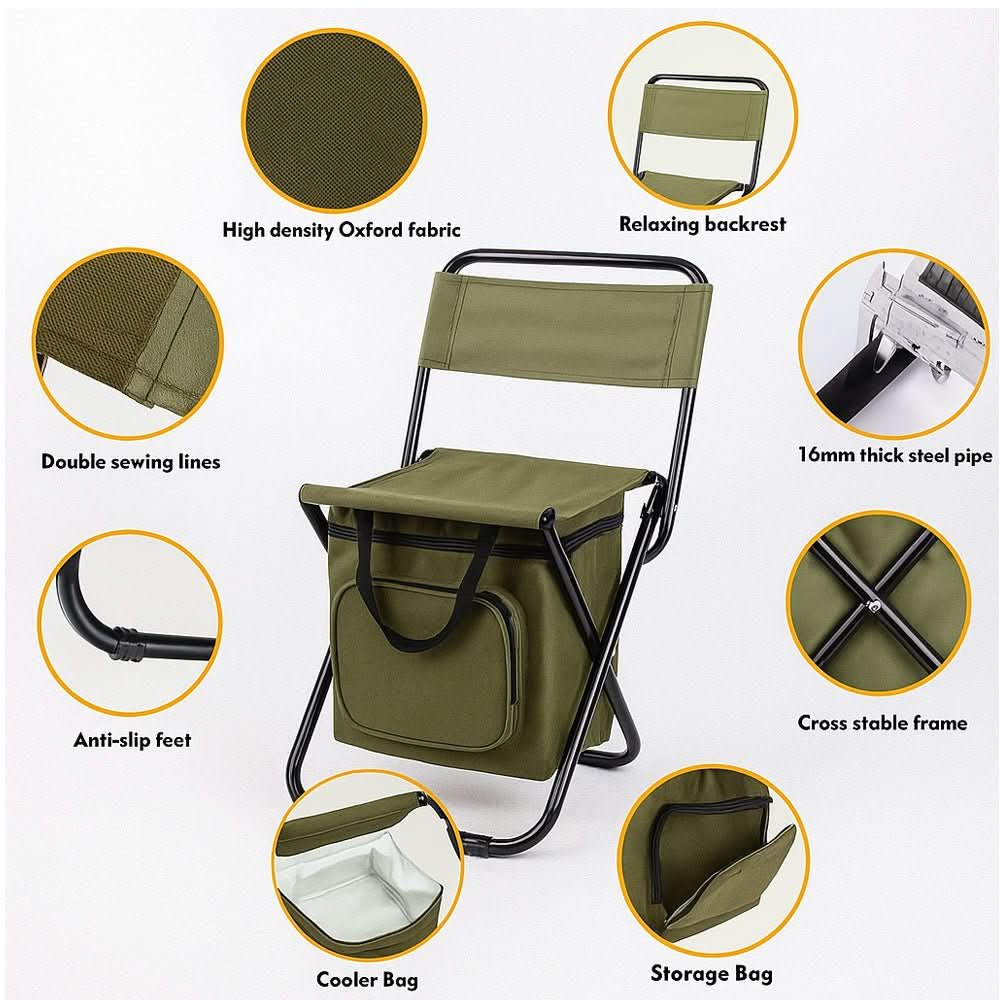 Kühlcamp Klappstuhl – Klappstuhl Mit Integrierter Kühltasche Für Outdoor-Abenteuer