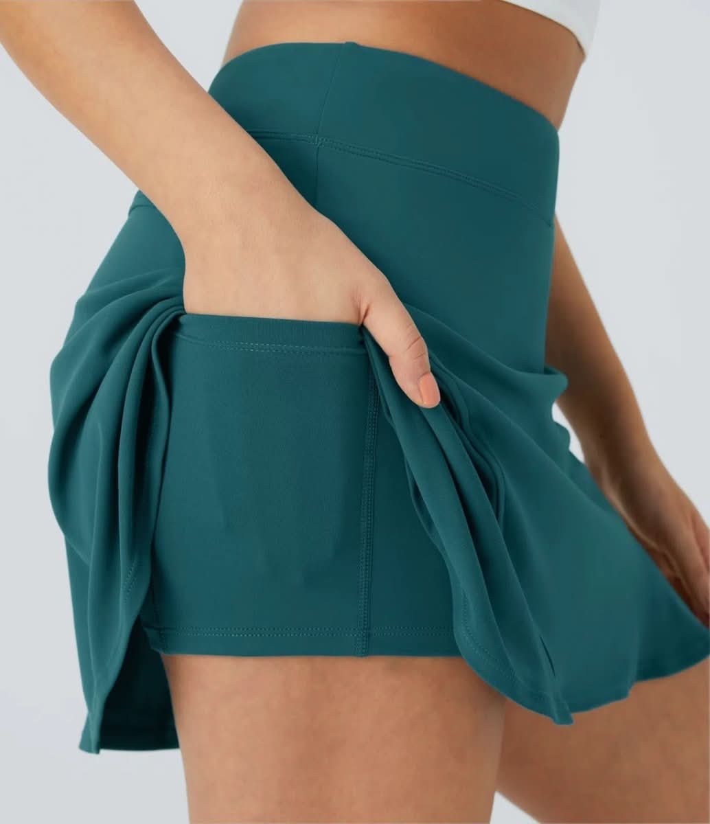 COURTLINE Tennis Rock – Sportlicher 2-in-1 Rock mit Shorts & Hohe-Taille