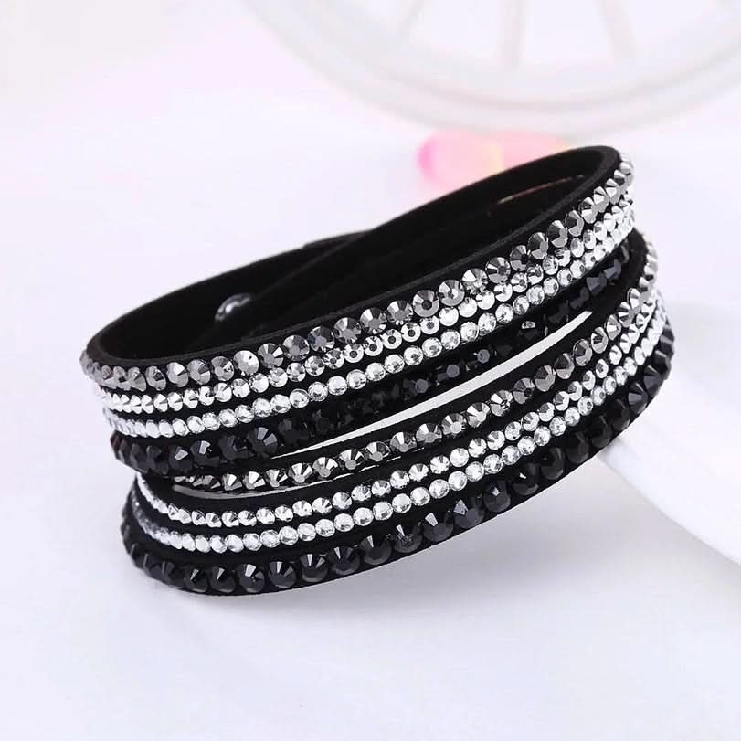 Kristall Wickelarmband – Elegantes Wickelarmband mit Kristallen für Damen