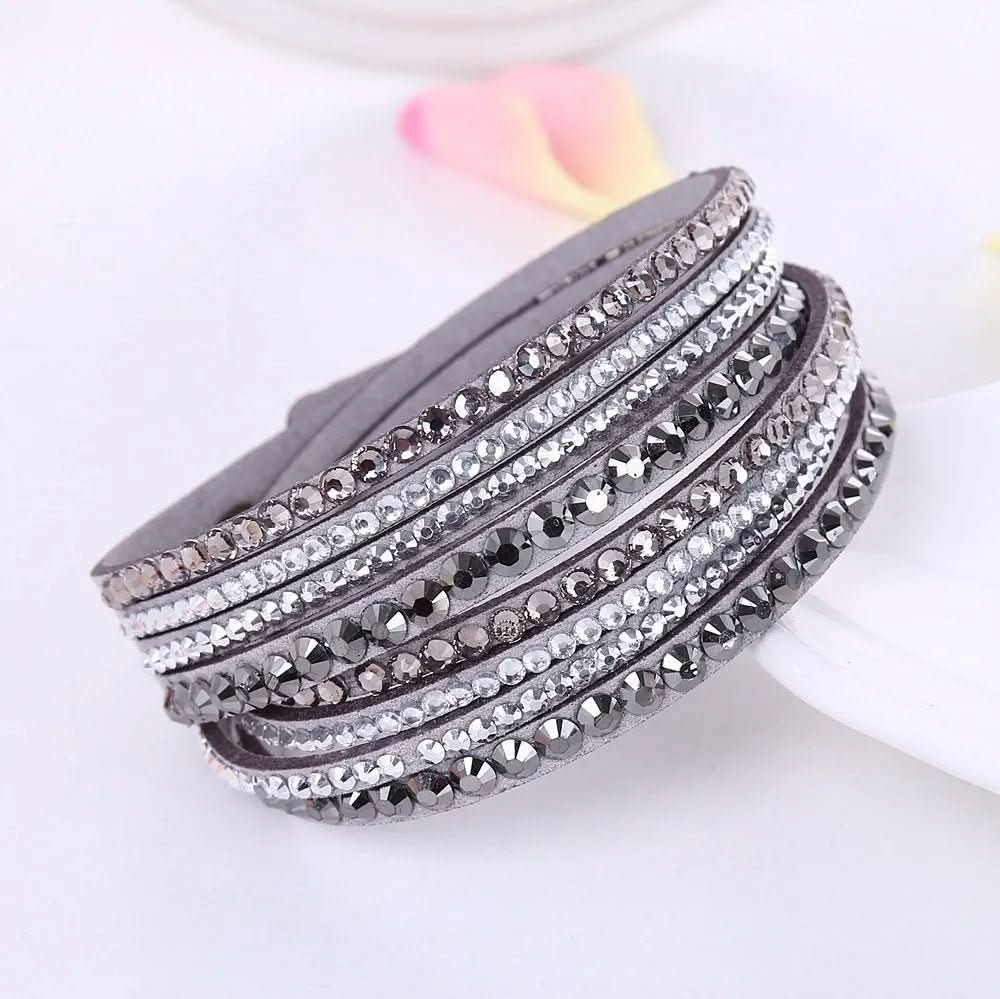 Kristall Wickelarmband – Elegantes Wickelarmband mit Kristallen für Damen