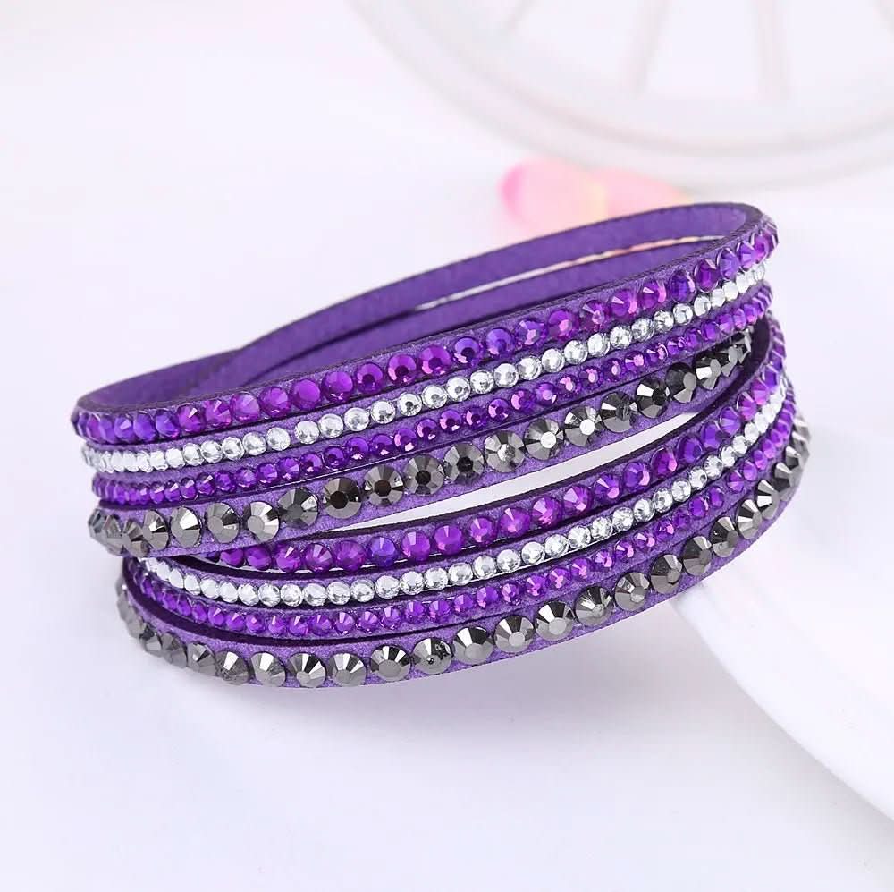 Kristall Wickelarmband – Elegantes Wickelarmband mit Kristallen für Damen