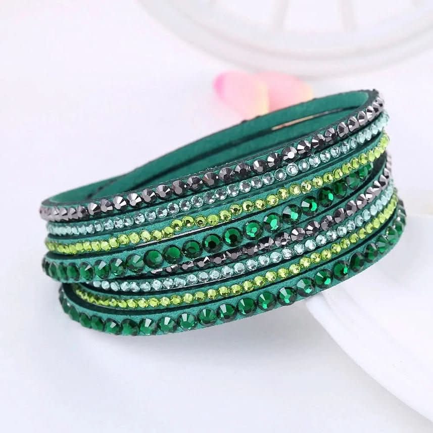 Kristall Wickelarmband – Elegantes Wickelarmband mit Kristallen für Damen