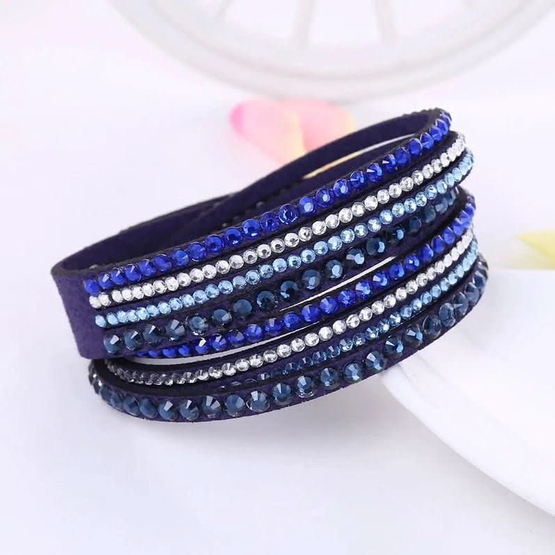 Kristall Wickelarmband – Elegantes Wickelarmband mit Kristallen für Damen