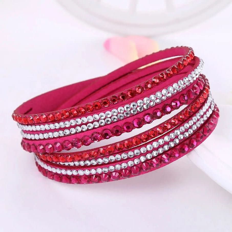 Kristall Wickelarmband – Elegantes Wickelarmband mit Kristallen für Damen
