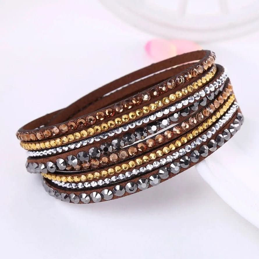 Kristall Wickelarmband – Elegantes Wickelarmband mit Kristallen für Damen