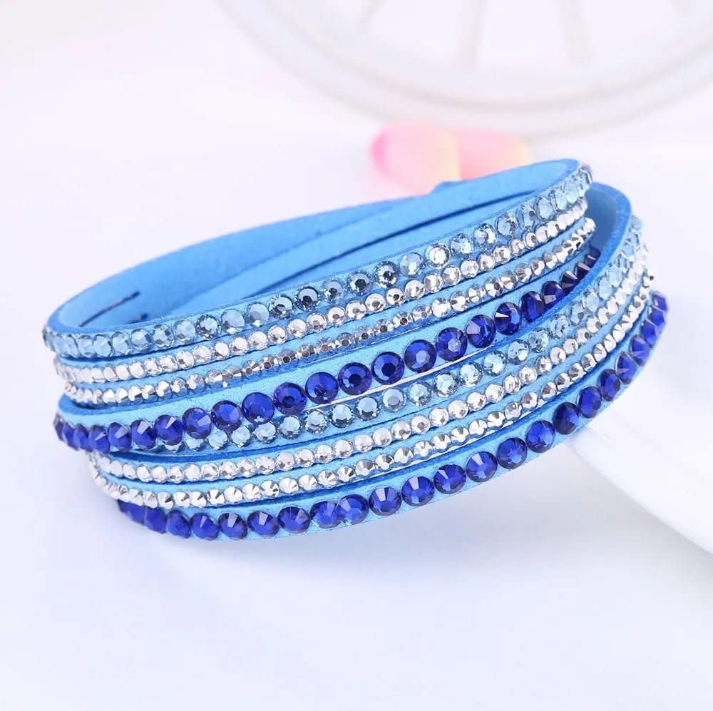 Kristall Wickelarmband – Elegantes Wickelarmband mit Kristallen für Damen