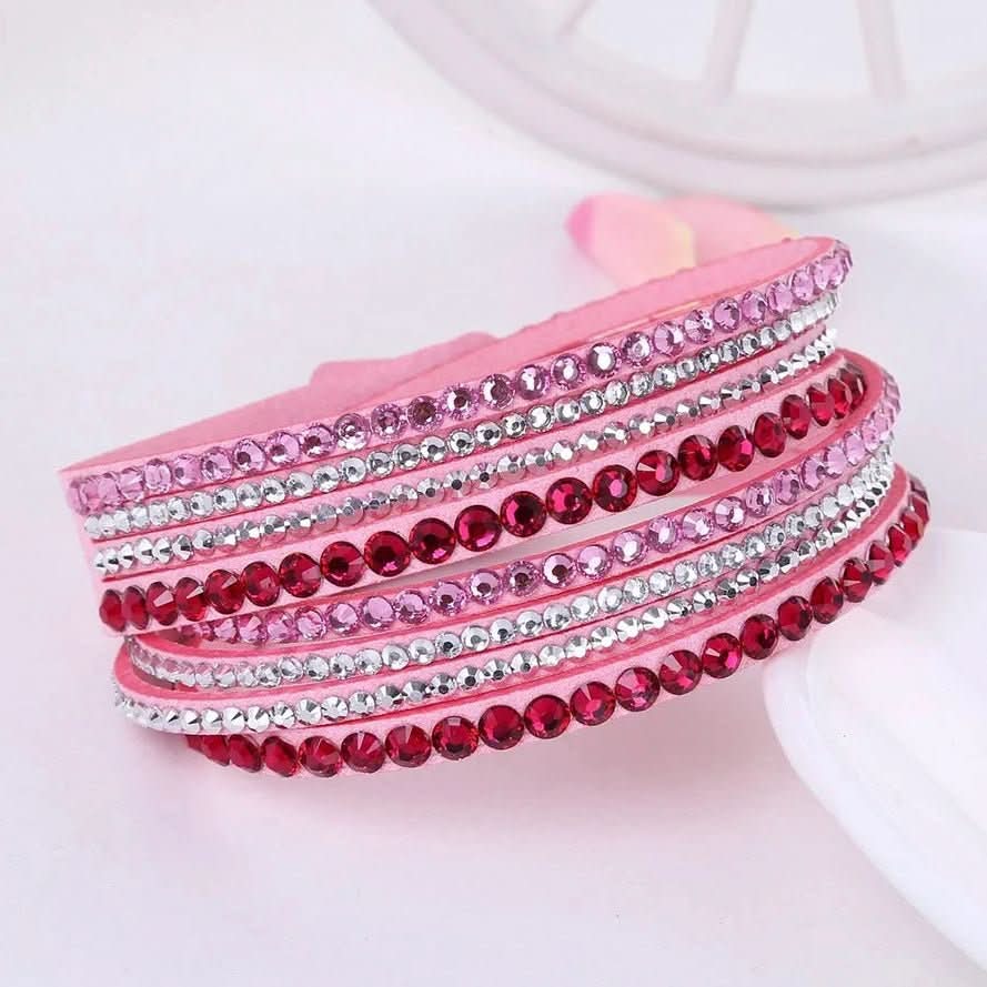 Kristall Wickelarmband – Elegantes Wickelarmband mit Kristallen für Damen