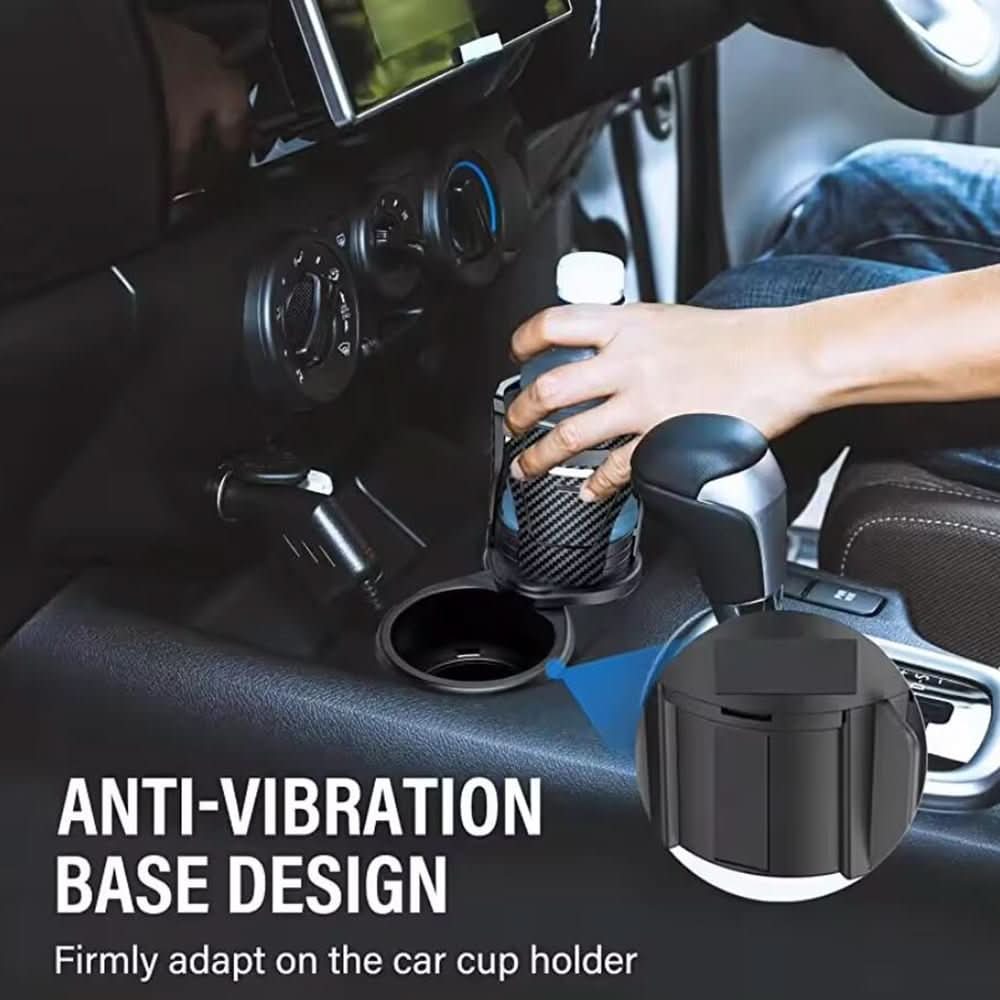 BecherDreh – 2-In-1 Auto-Getränkehalter mit Drehfunktion und Teleskop-Fixierung