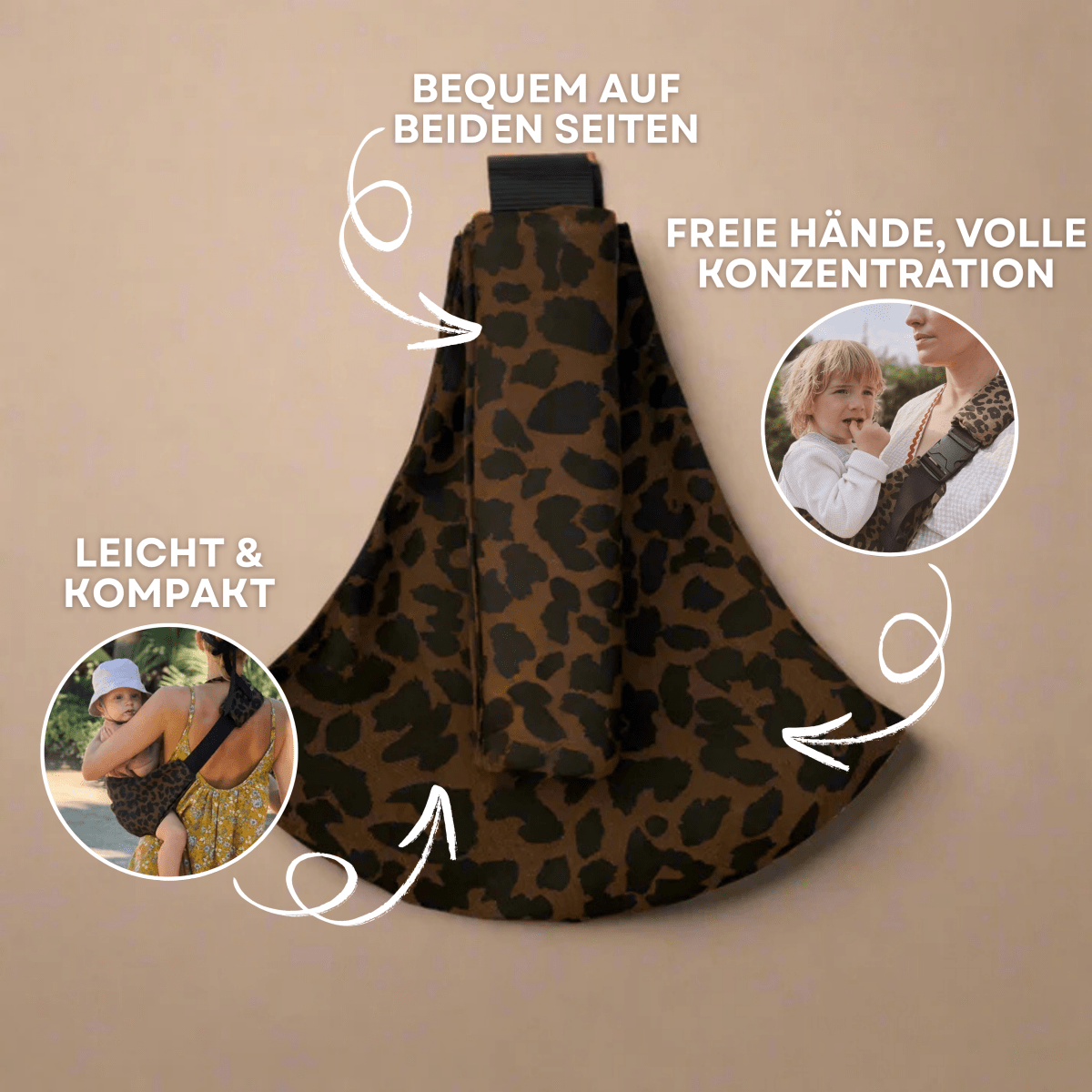 TrageNest Säugling Schlinge – Ergonomische Hüfttrage für Freihändiges, Bequemes Tragen Unterwegs